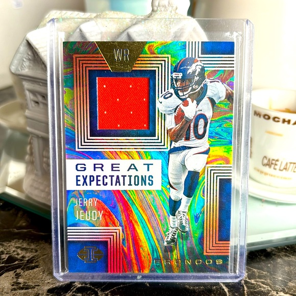 Jerry Jeudy Jersey Patch Sports Card - Picture 1 of 1